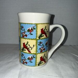 Cardinal Birds Quilt-like Design Coffee Mug Great Christmas Birthday Gift
